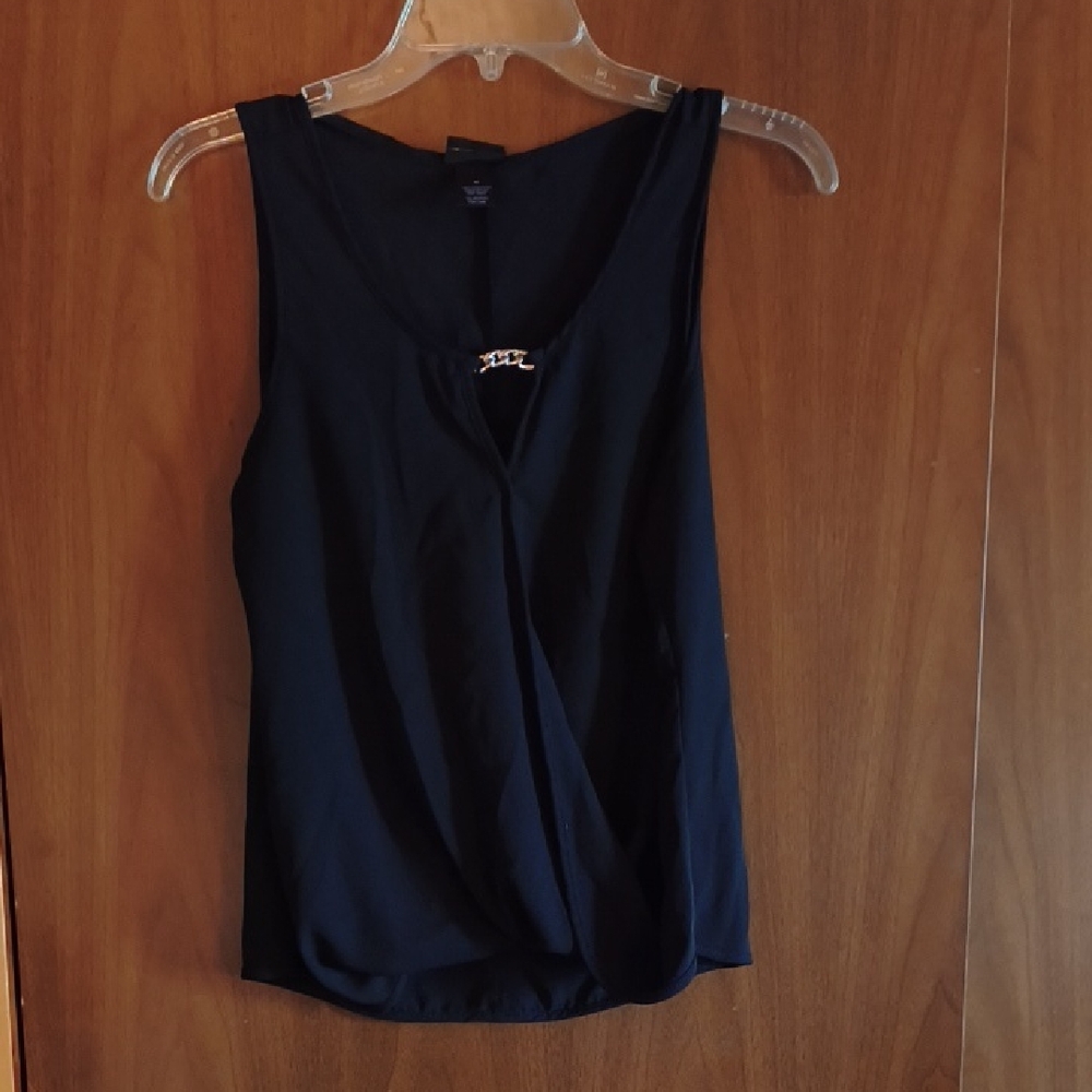 Rue21 Black Draped Tank Top Size Medium